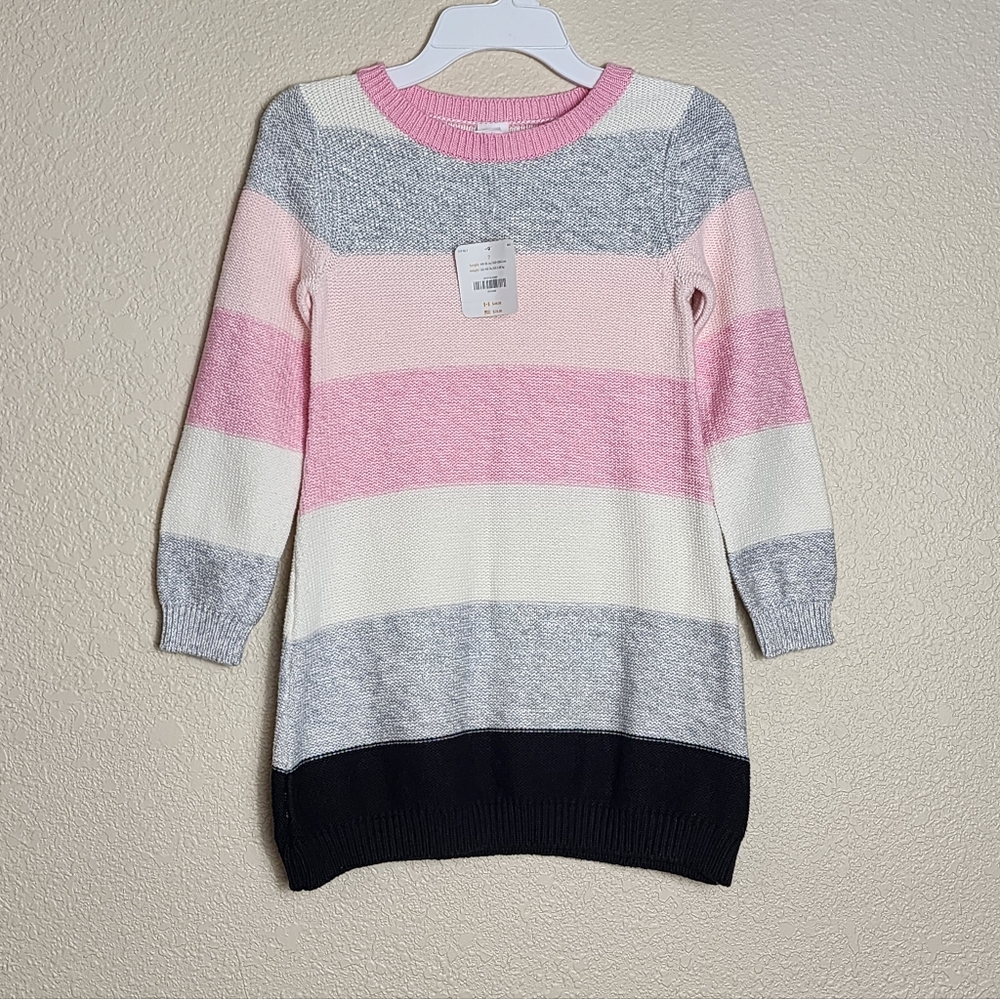 Gymboree Starry Night Striped Sweater Dress Girls Size 7 New